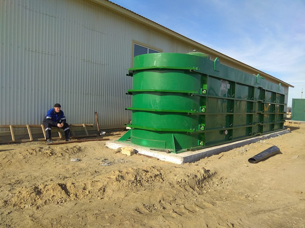 Хозяйственно-бытовой сток - 130 м3 в сутки, вахтовый поселок, Казахстан