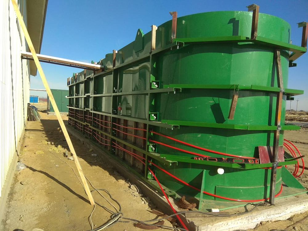 Хозяйственно-бытовой сток - 130 м3 в сутки, вахтовый поселок, Казахстан